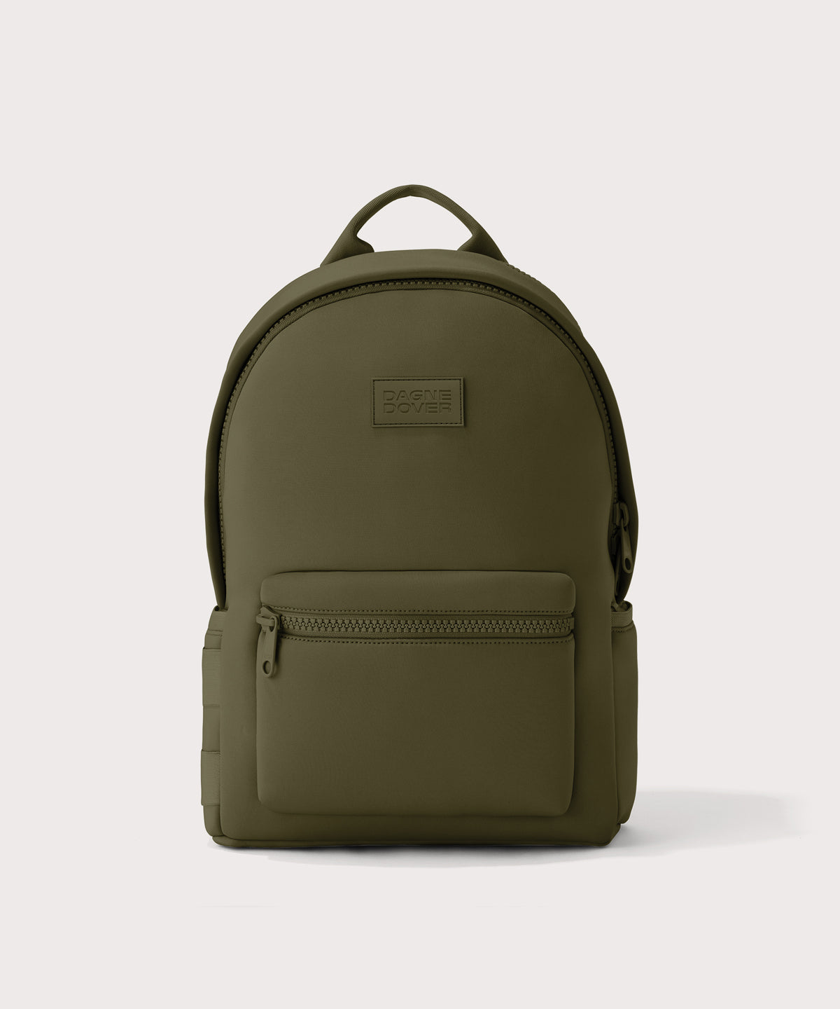 Dagne Dover large Dakota Neoprene Backpack in dark moss.