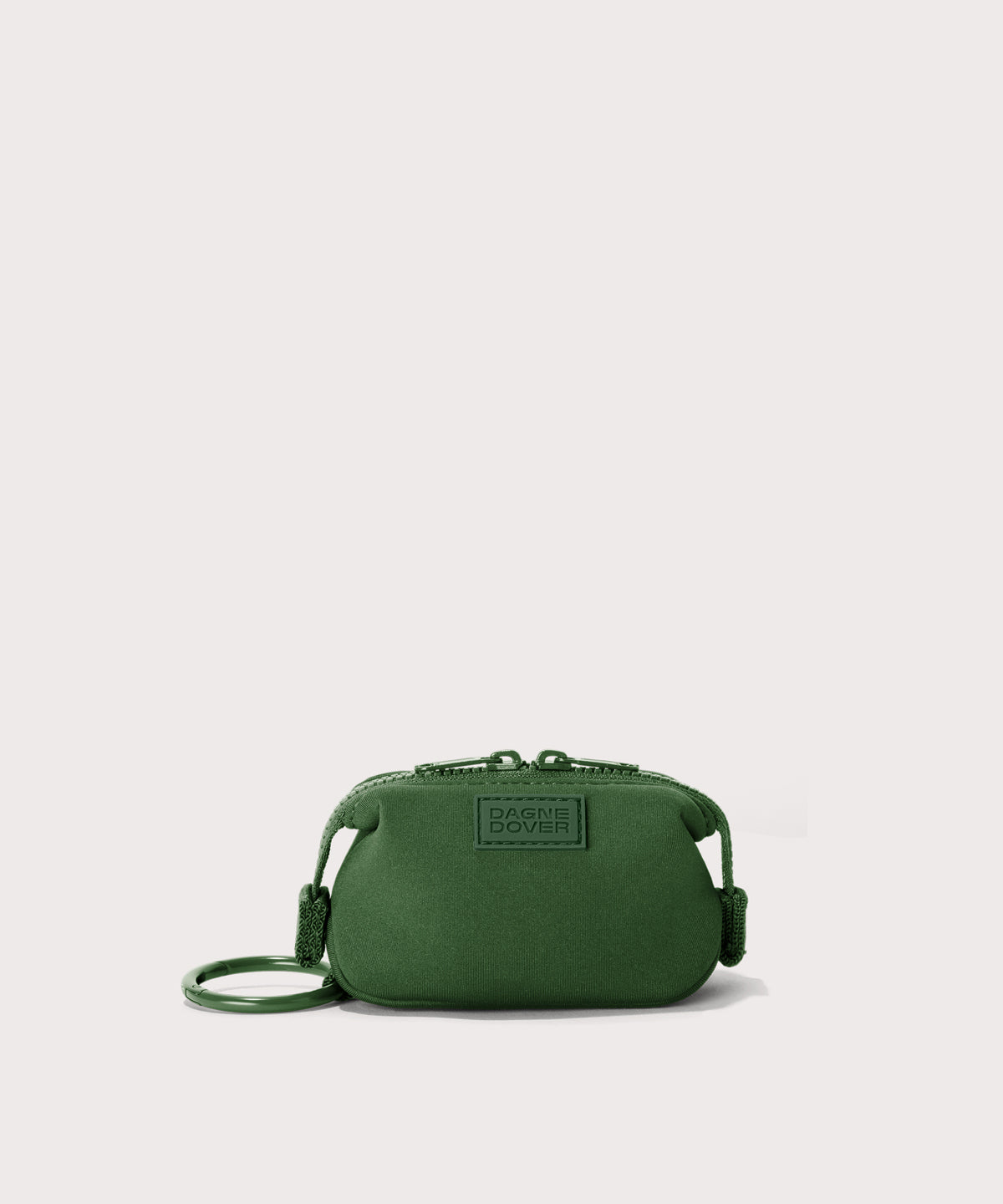 Dagne Dover Hunter Keychain in a rich, classic forest green.
