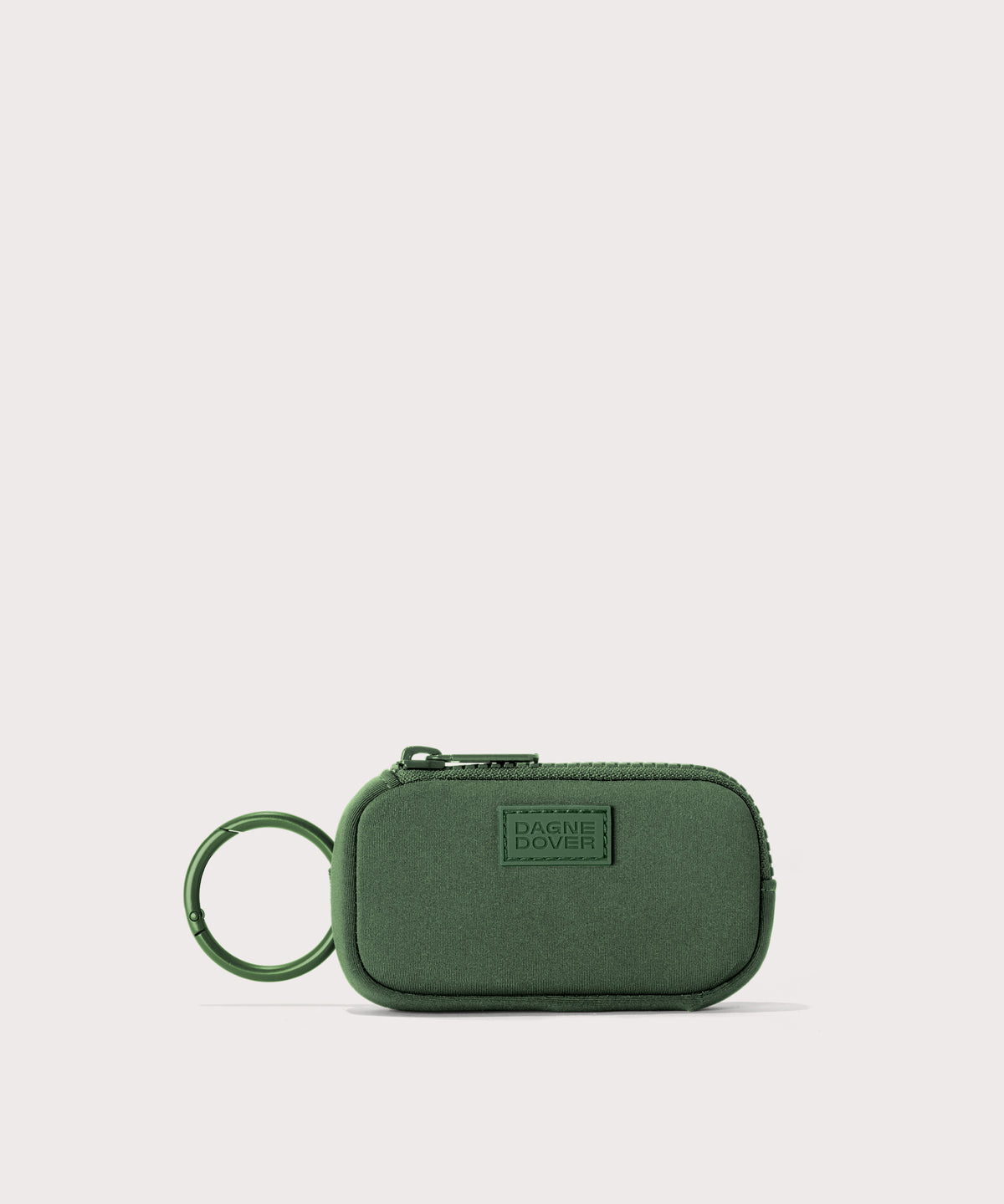 Dagne Dover Mara Keychain in a rich, classic forest green.