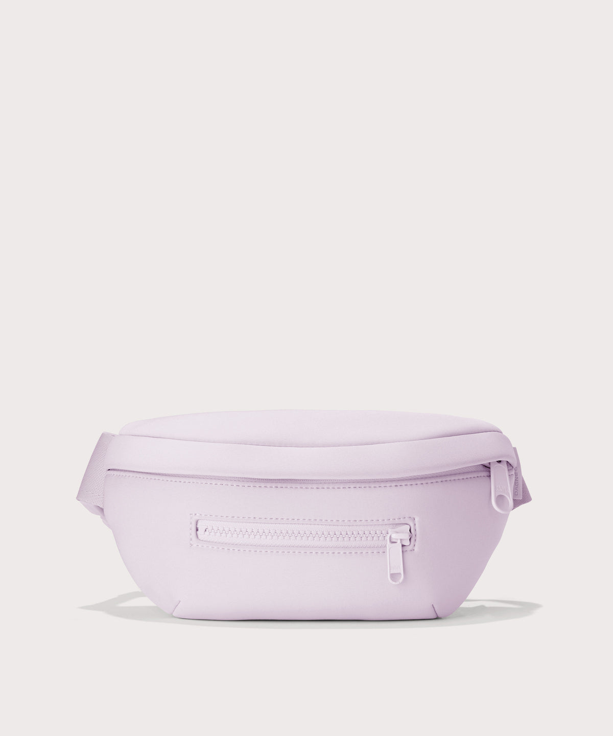 Dagne Dover Ace Fanny Pack in  a soft purple with grey undertones .