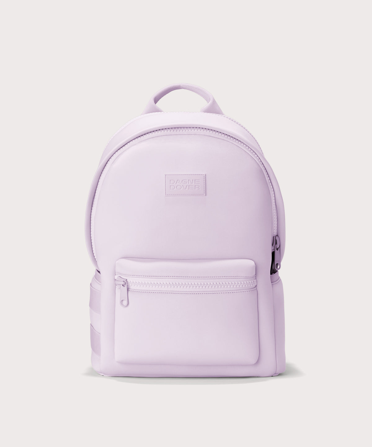 Dagne Dover large Dakota Neoprene Backpack in A soft purple with grey undertones.