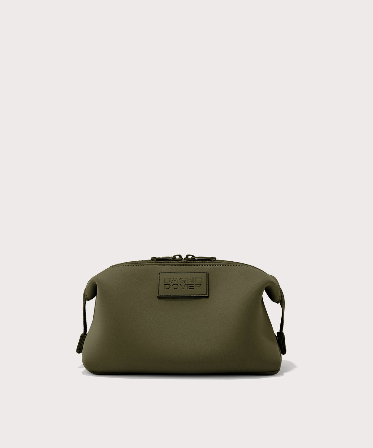 Dagne Dover Large Hunter Toiletry Bag in dark moss.
