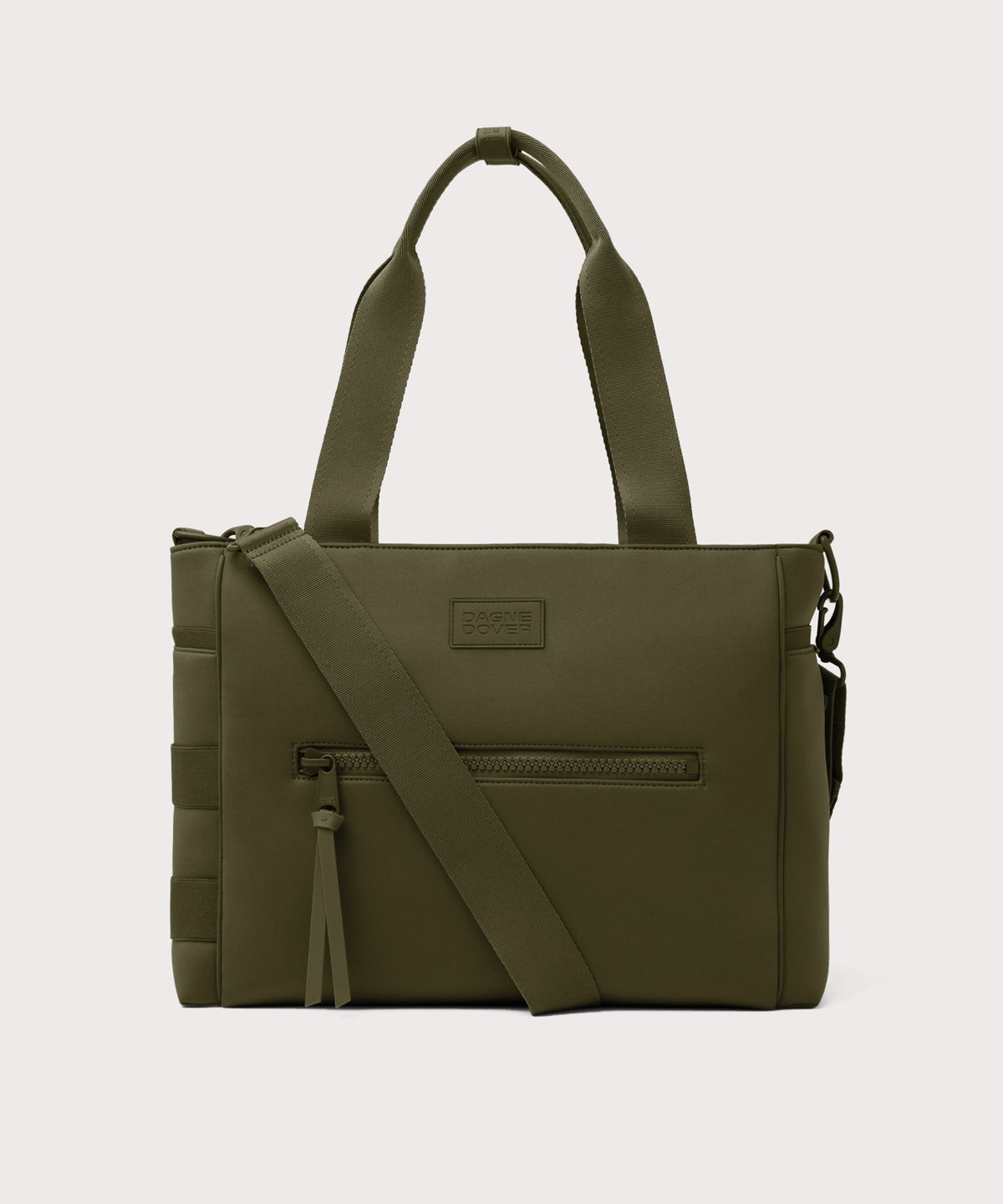 Dagne Dover large Wade Diaper Tote in dark green.
