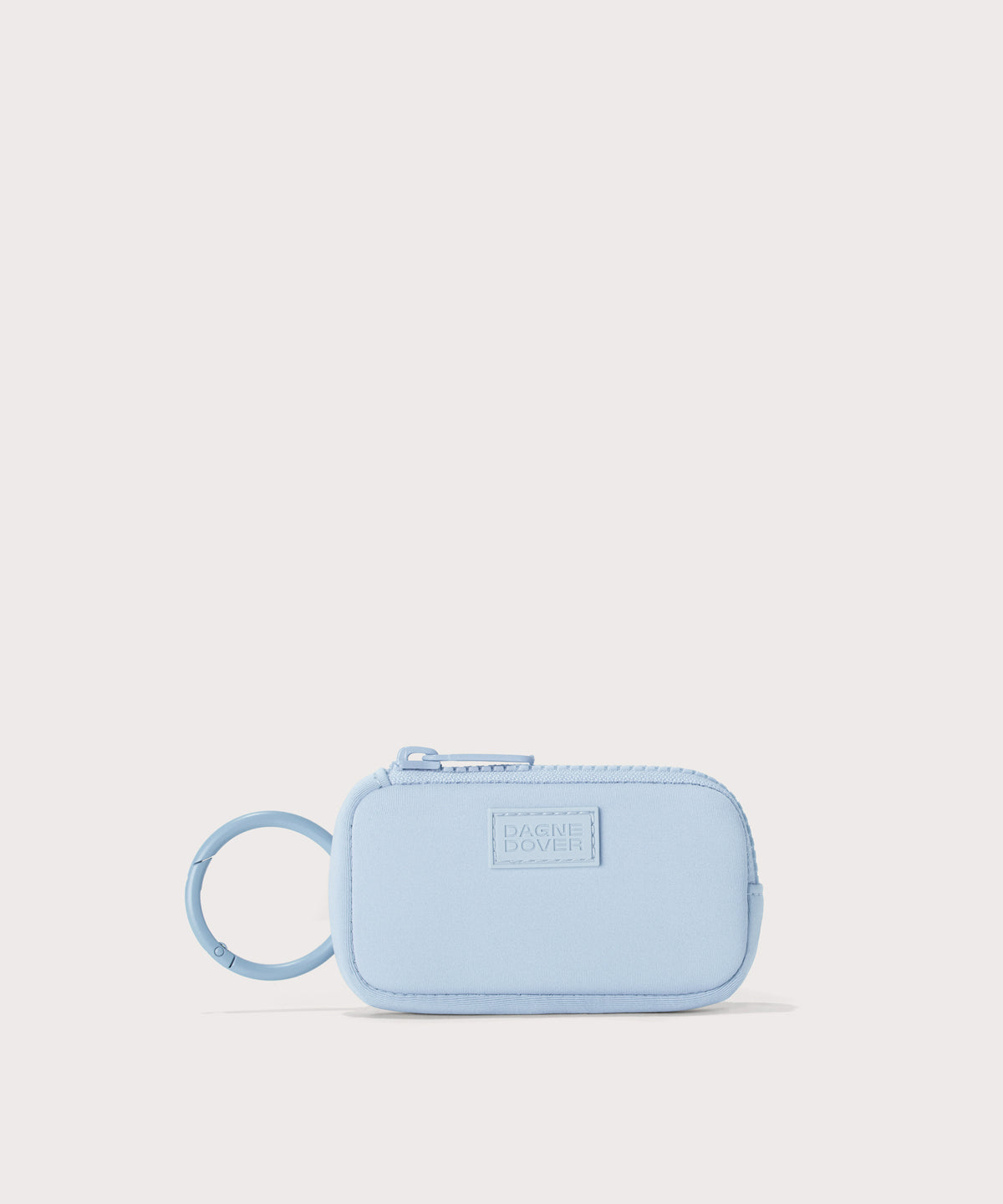 Dagne Dover Mara Keychain in an airy, lighter sky blue.
