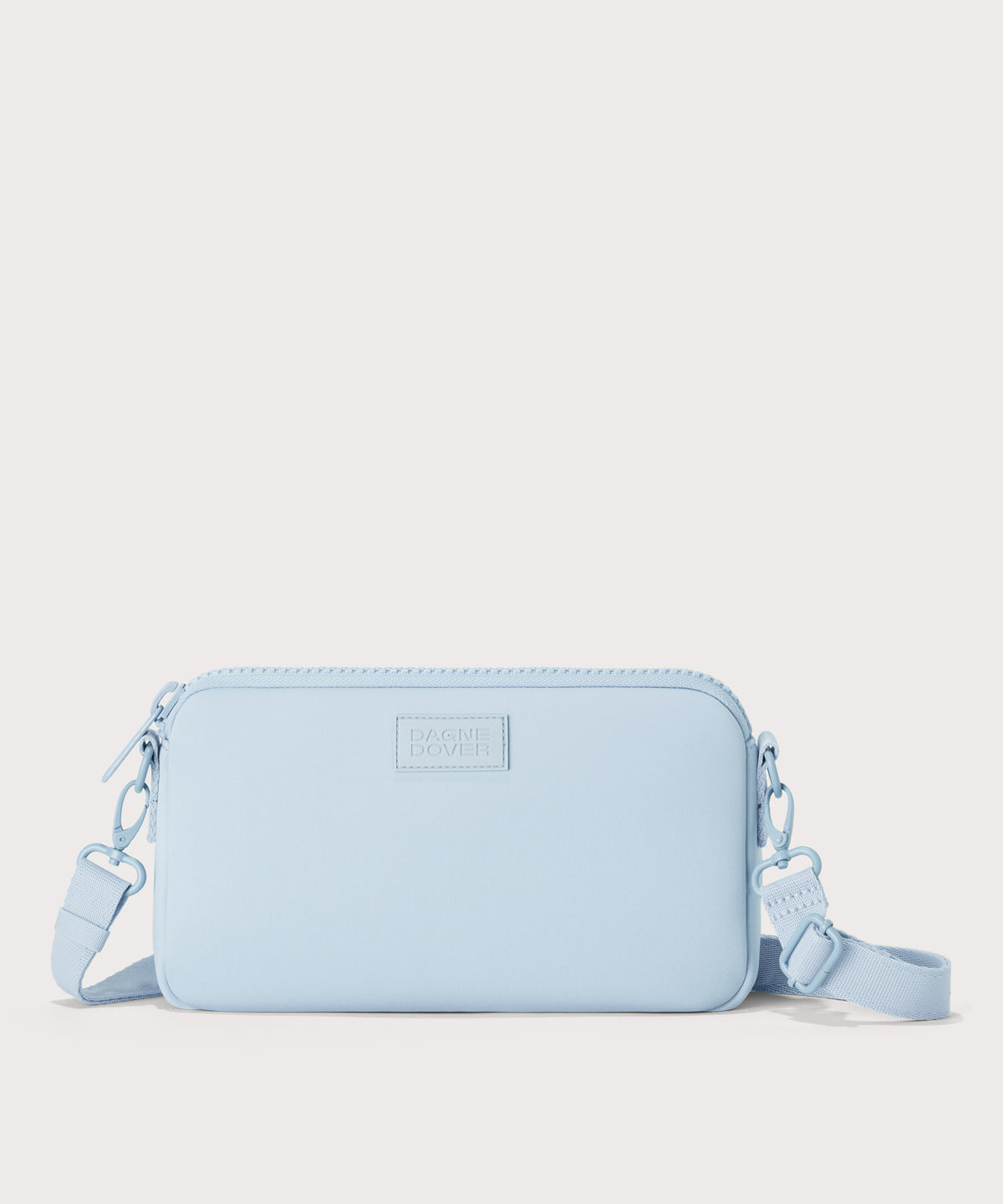Dagne Dover Nora Shoulder Bag in an airy, lighter sky blue.
