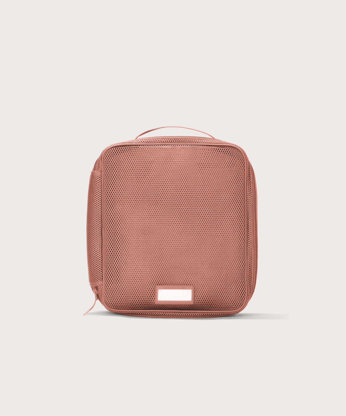 Front view of Large Roma packing cube in warm dust pink
