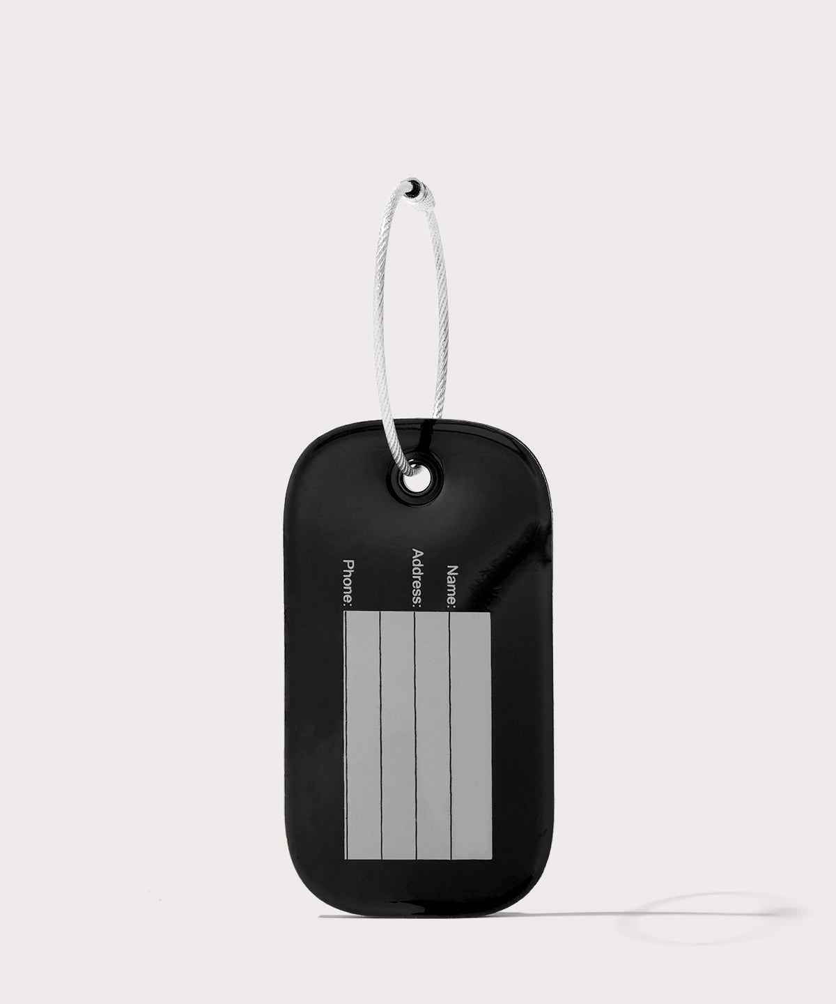 Lima Silicone Luggage Tag in Onyx
